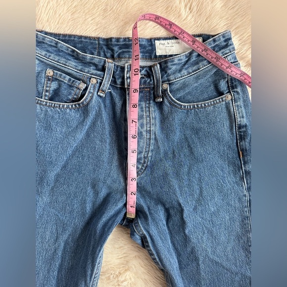 Rag & Bone Alex High Rise Straight Leg Jeans Blue Denim Indigo Wash Size 27 - Picture 7 of 15
